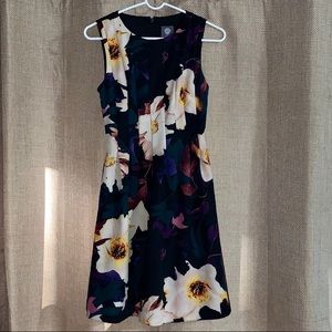 Vince Camuto Floral Fit and Flare Dress- Size 4